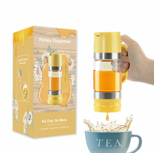 No Drip Glass Honey Dispenser