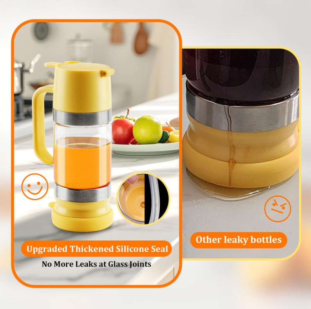 No Drip Glass Honey Dispenser