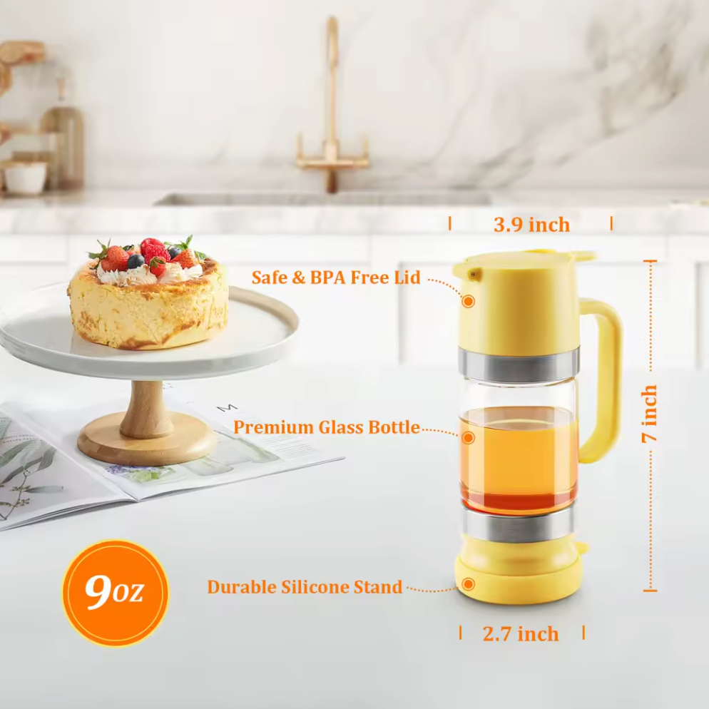 No Drip Glass Honey Dispenser