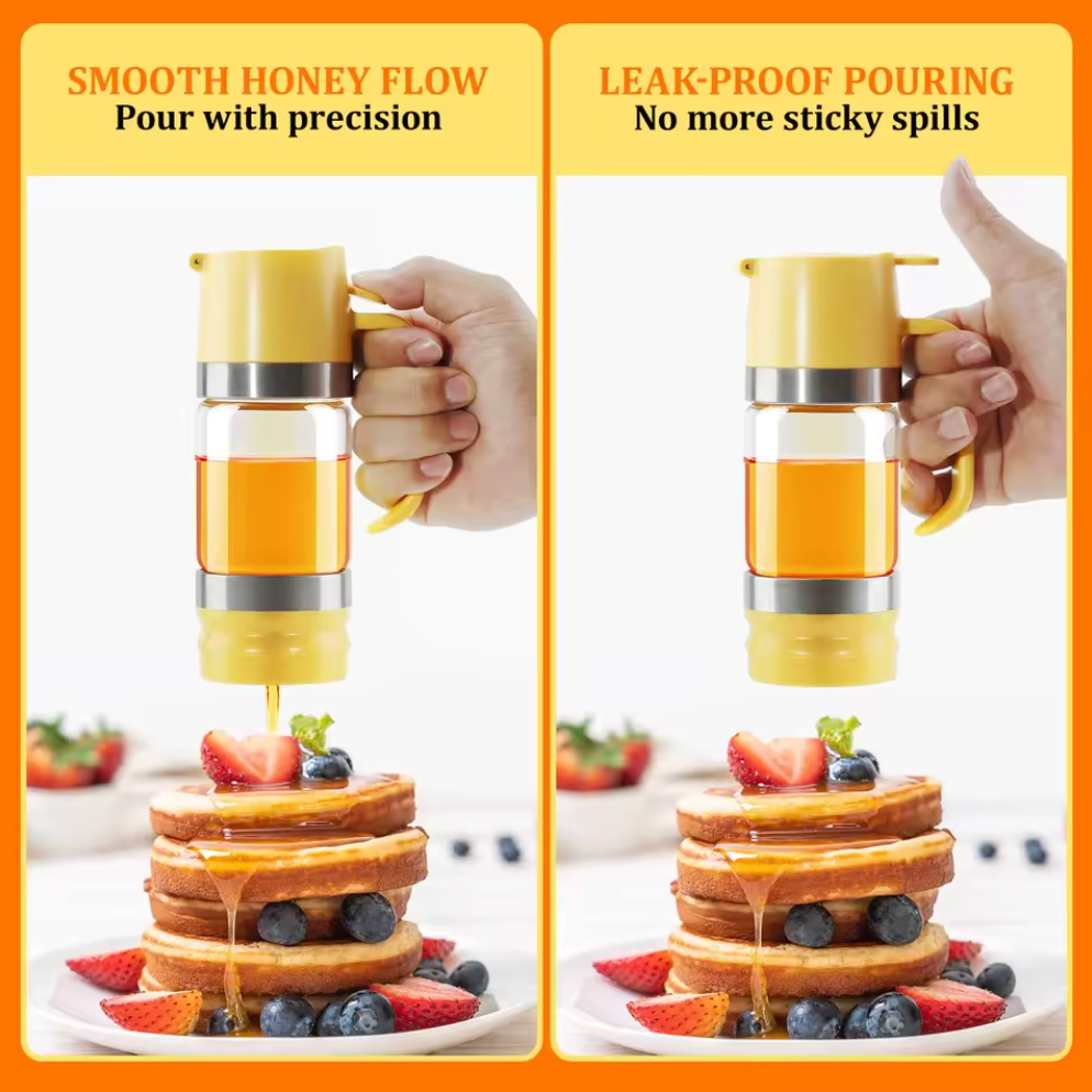 No Drip Glass Honey Dispenser